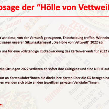 Absage der „Hölle von Vettweiß“
