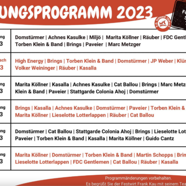 Sitzungsprogramm 2023 -Die Hölle von Vettweiß-