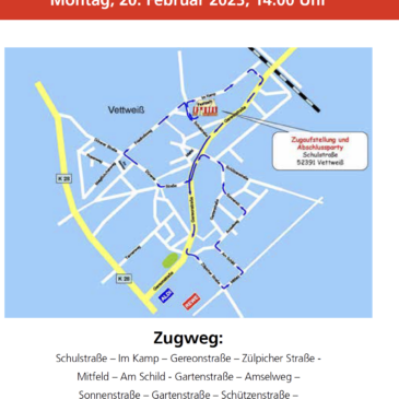 Zugweg Rosenmontag 2023