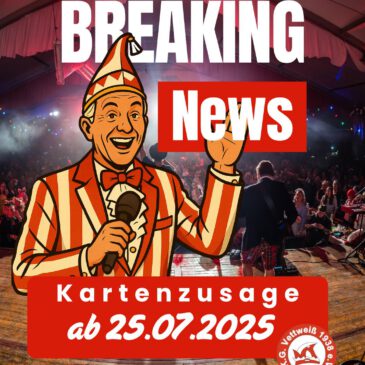BREAKING NEWS —Kartenzusagen—